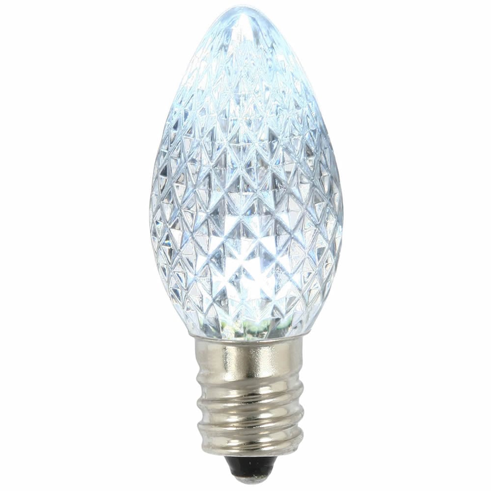 0.38 watt C7 Faceted LED Cool White Replacement Bulb