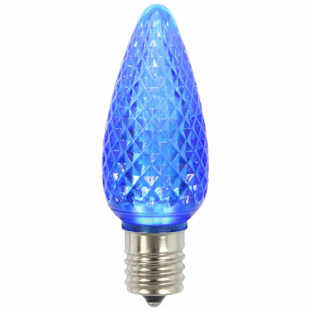 0.45 watt C9 Faceted LED Blue Replacement Bulb