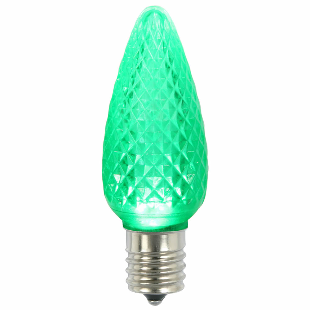 0.45 watt C9 Faceted LED Green Replacement Bulb