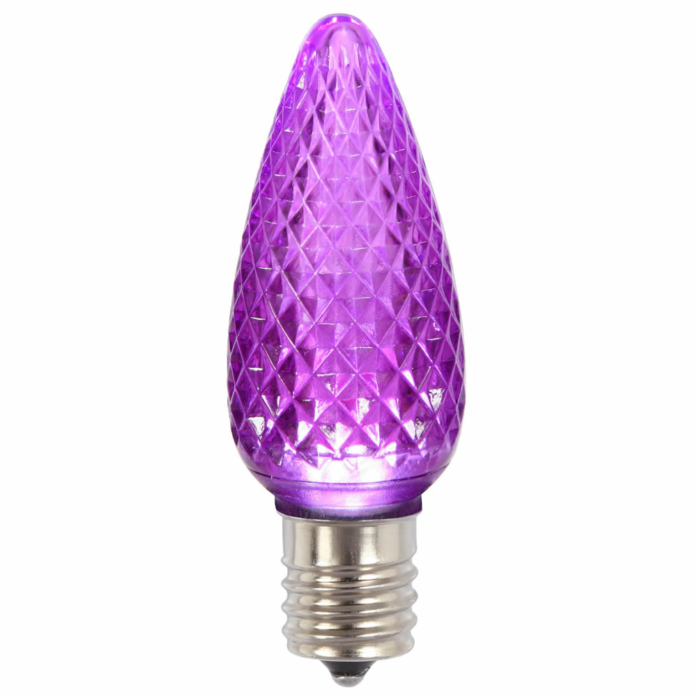 0.45 watt C9 Faceted LED Purple Replacement Bulb