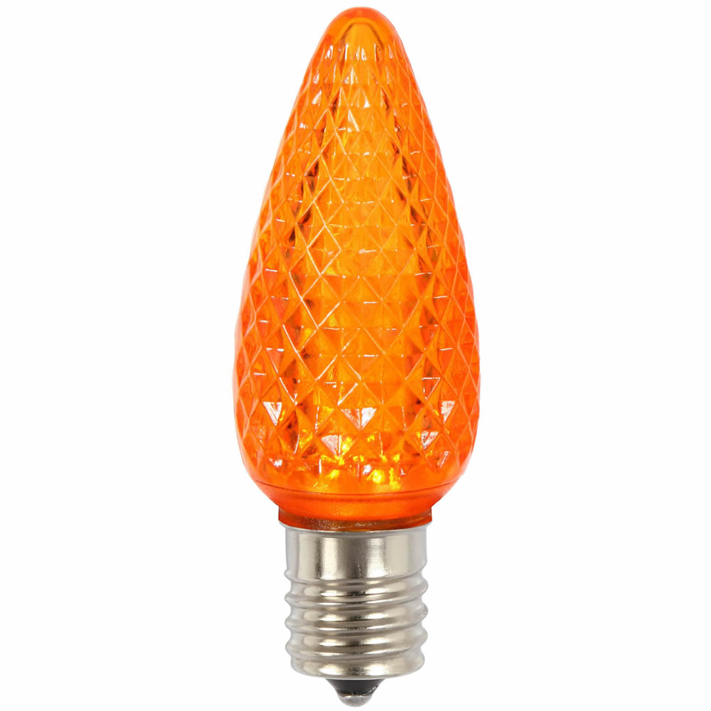 0.45 watt C9 Faceted LED Orange Replacement Bulb