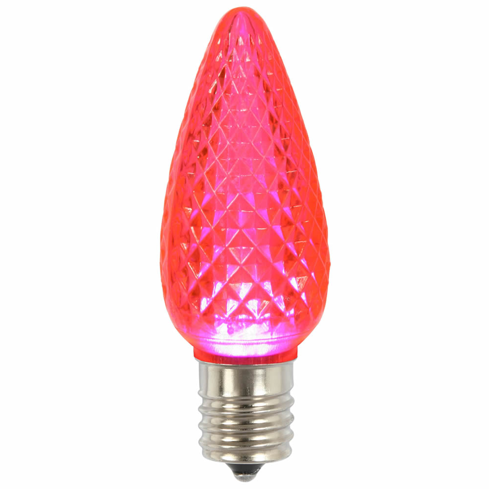 0.45 watt C9 Faceted LED Pink Replacement Bulb