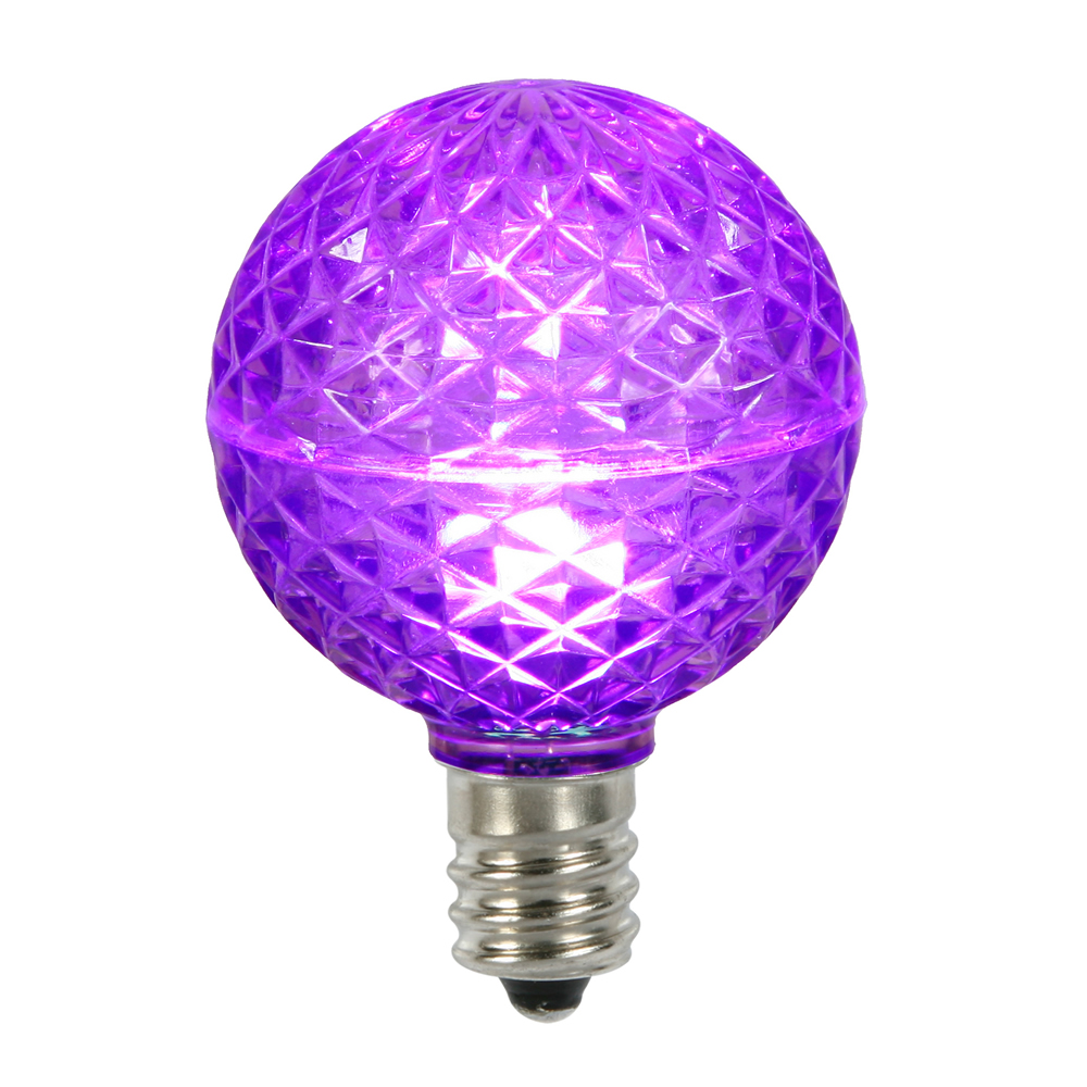 G50 Faceted LED Purple E17 Replacement Bulb