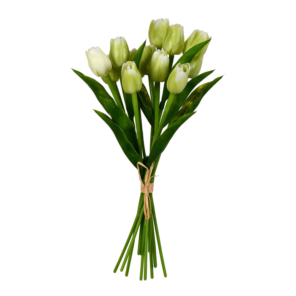 14 in. Green Tulip Bundle