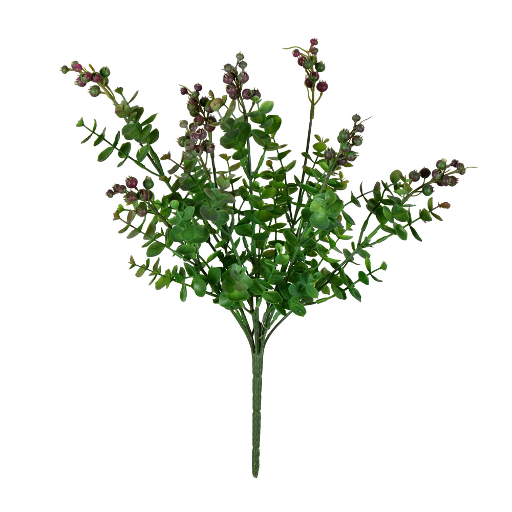 14.5 in. Purple Berry Money Leaf Bush