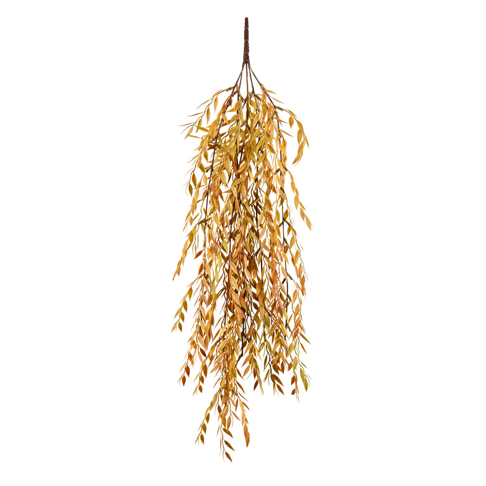 30 in. Brown Salix Leaf Hanging Bush