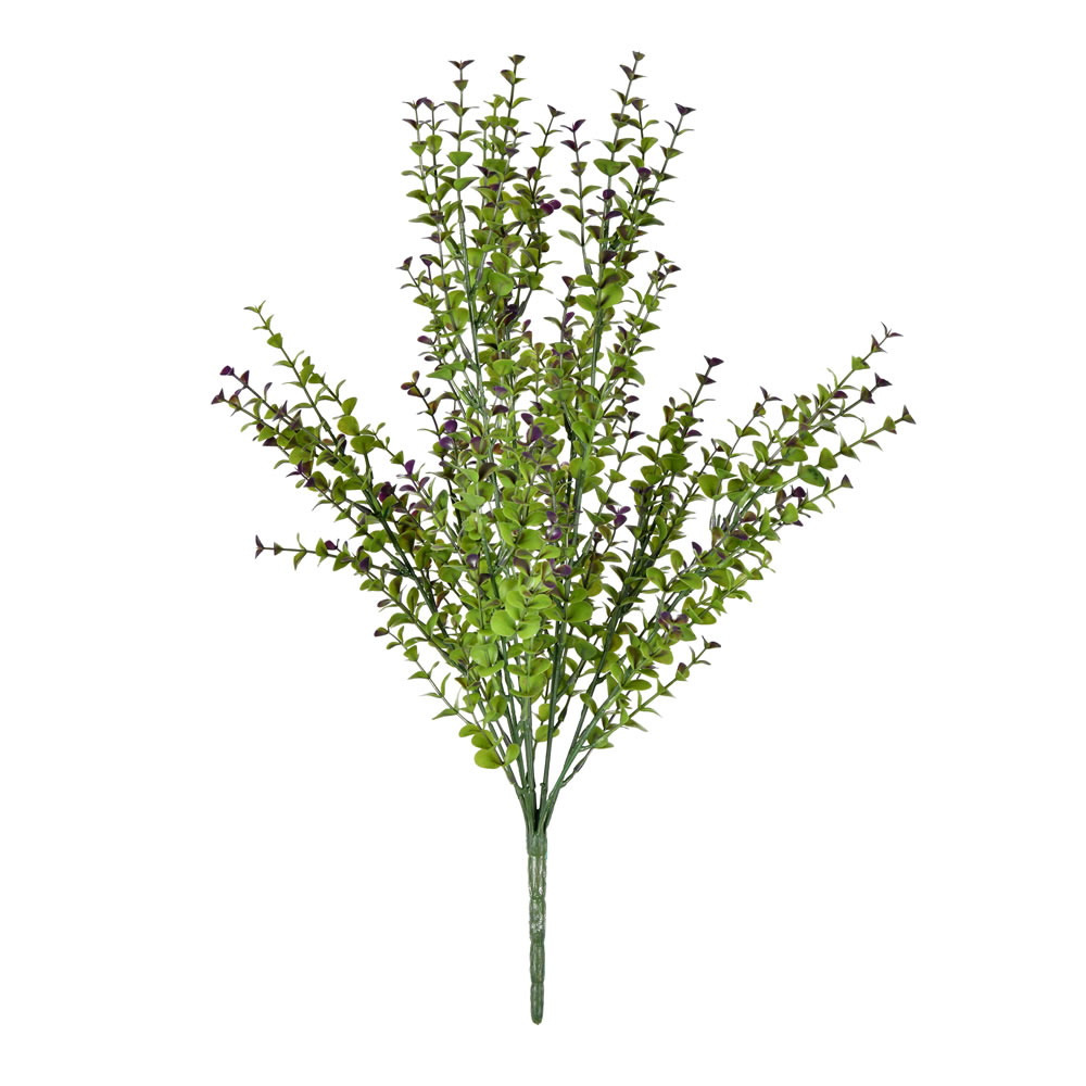 20 in. Green & Purple Eucalyptus Bush