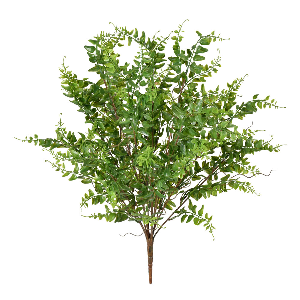20 in. Green Royal Fern Bush UV Protect