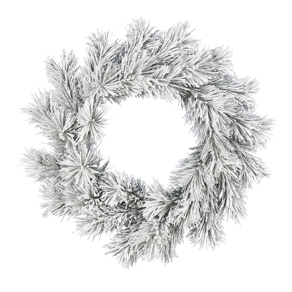 D190930 30 in. Artificial Frosted Beckett Pine Wreath with 32 Tips -  Vickerman