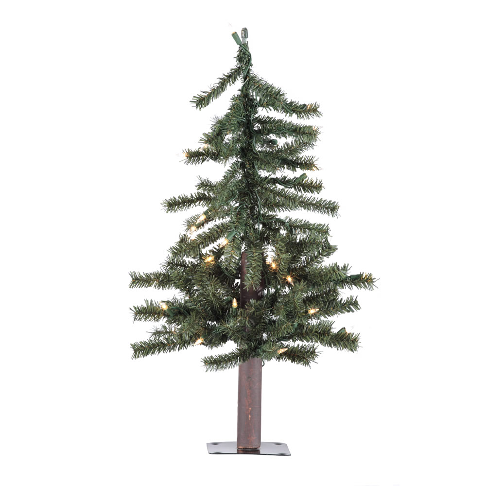 Picture of Vickerman A805121LED 2 ft. x 15 in. Natural Alpine Tree with 105 Tips & 50 Warm White LED Lights
