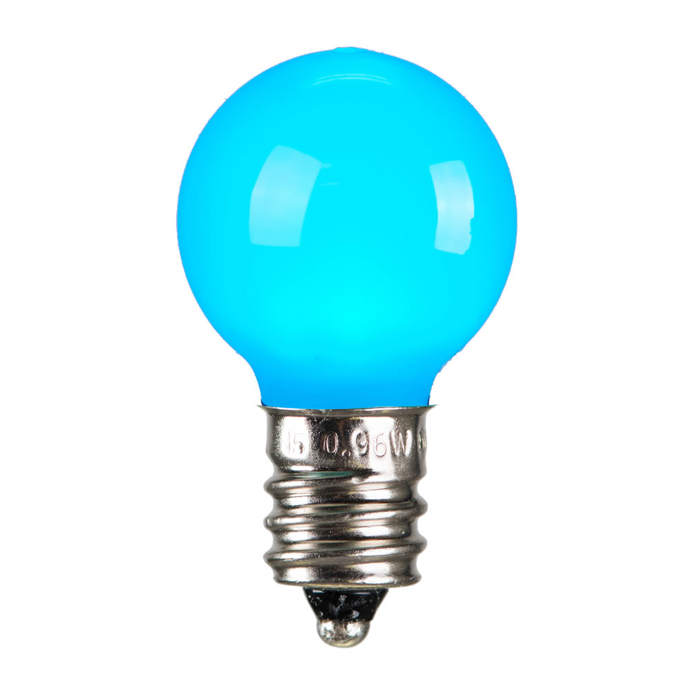 0.96 watt G30 Teal Ceramic LED Bulb with E12 Nickel Base - 25 per Bag