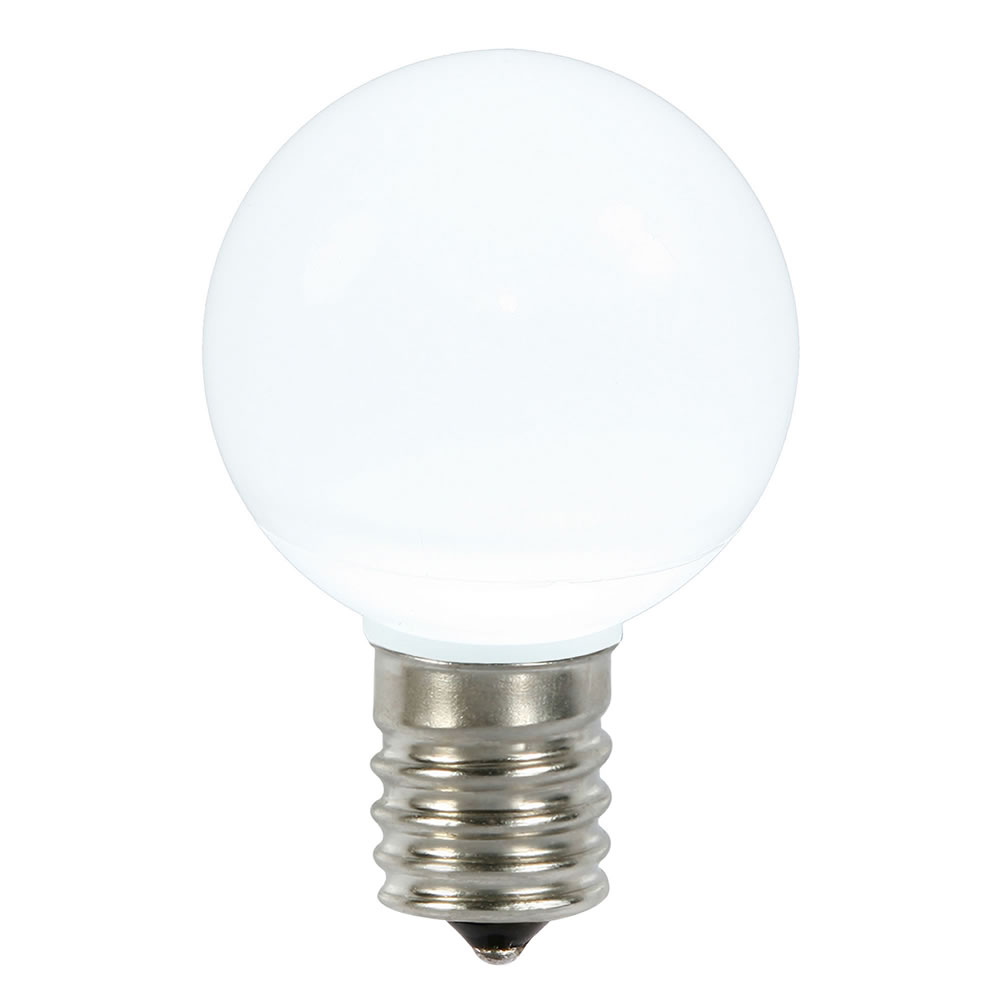 XLEDCG55-25 G50 Ceramic LED Cool White Bulb with E17 Nickel Base - 25 per Bag