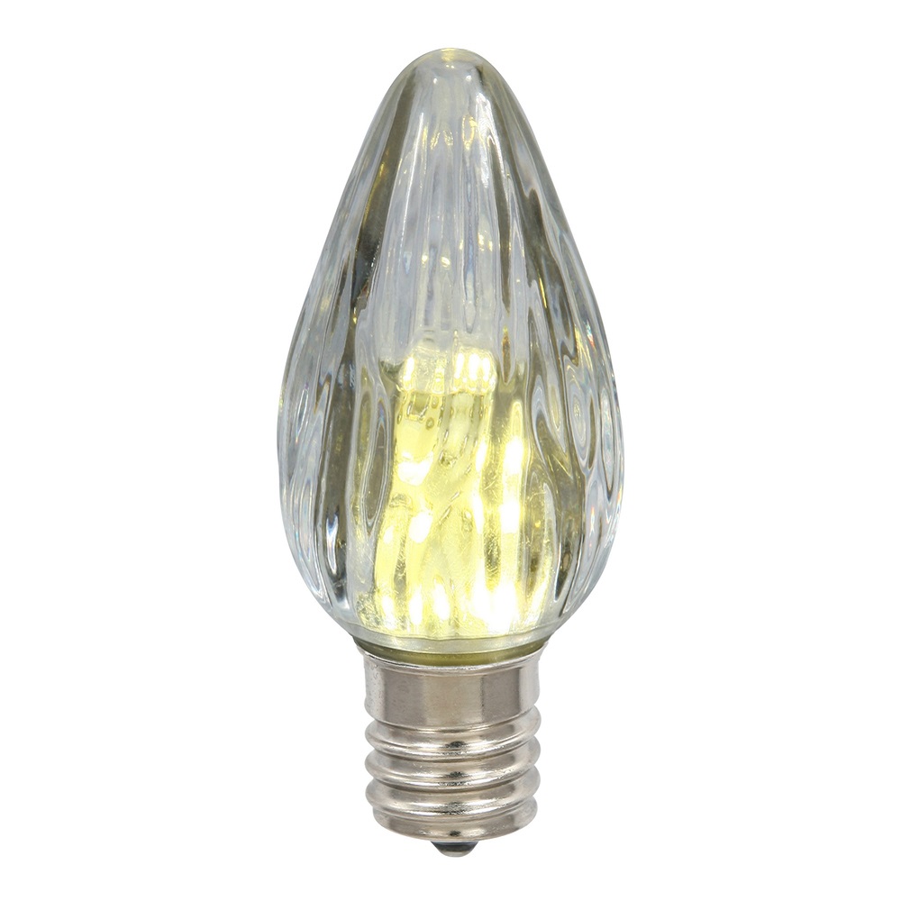 F15 Pure White Plastic LED Flame Replacement Bulb - 25 per Bag
