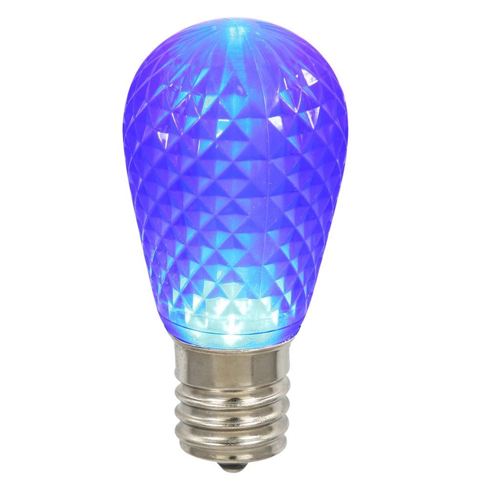 11S14 Faceted LED Blue E26 Replacement Bulb