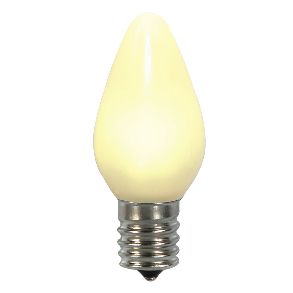 0.96 watt 130V C7 Ceramic LED Warm White Twinkle Bulb with Nickel Base - 25 per Bag
