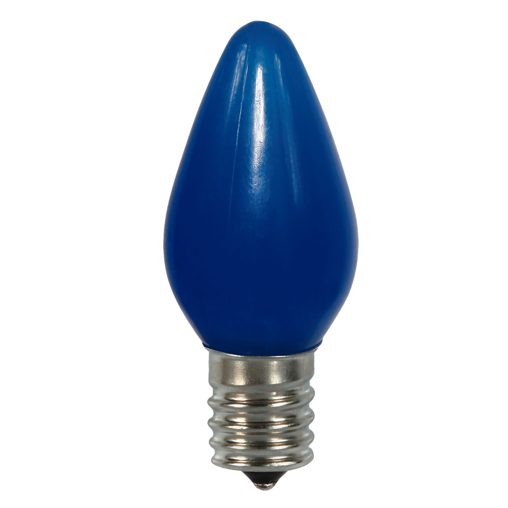0.96 watt 130V C7 Ceramic LED Blue Bulb with Nickel Base 0.96 watt 130V - 25 per Bag
