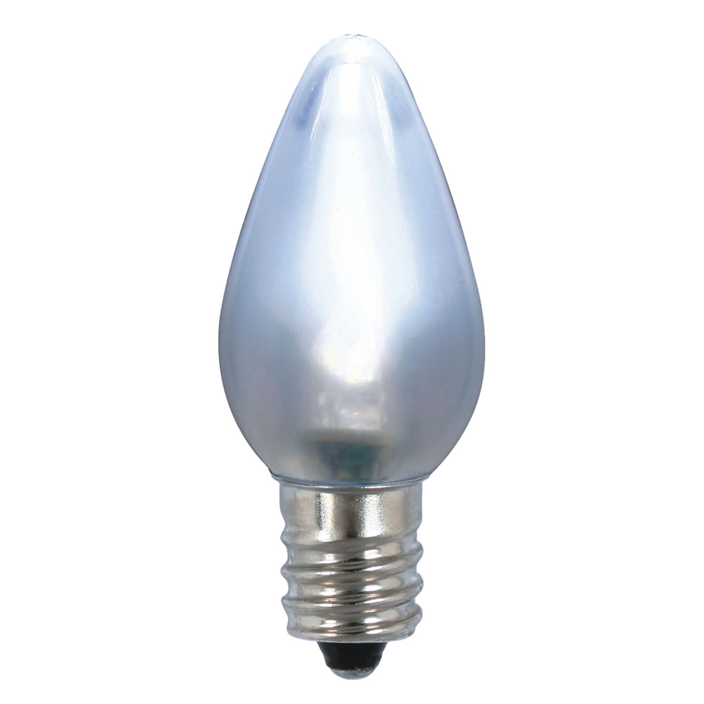 0.96 watt 130V C7 Ceramic LED Cool White Bulb with Nickel Base - 25 per Bag