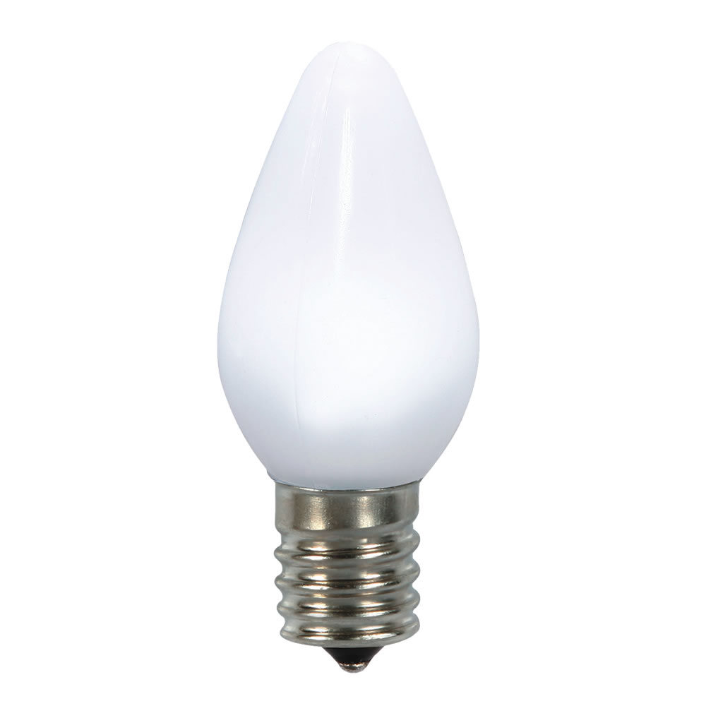 0.96 watt 130V C7 Ceramic LED Pure White Bulb with Nickel Base - 25 per Bag