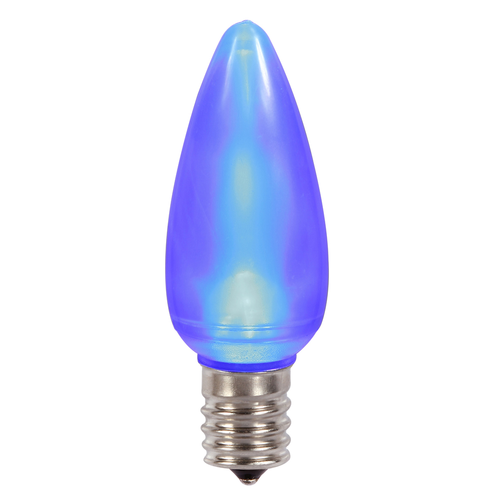 0.96 watt 130V C9 Ceramic LED Blue Twinkle Bulb with Nickel Base - 25 per Bag