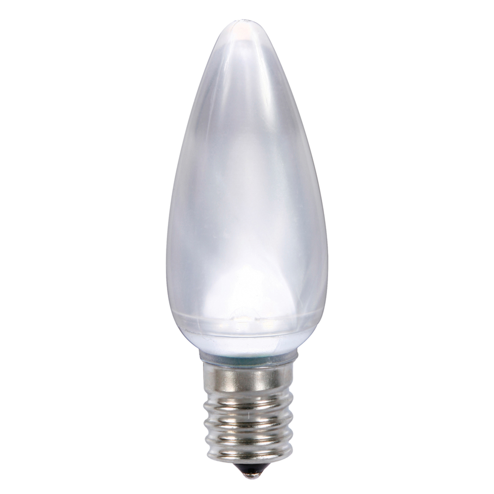 XLEDSC95T-25 0.96 watt 130V C9 Ceramic LED Cool White Twinkle Bulb with Nickel Base - 25 per Bag