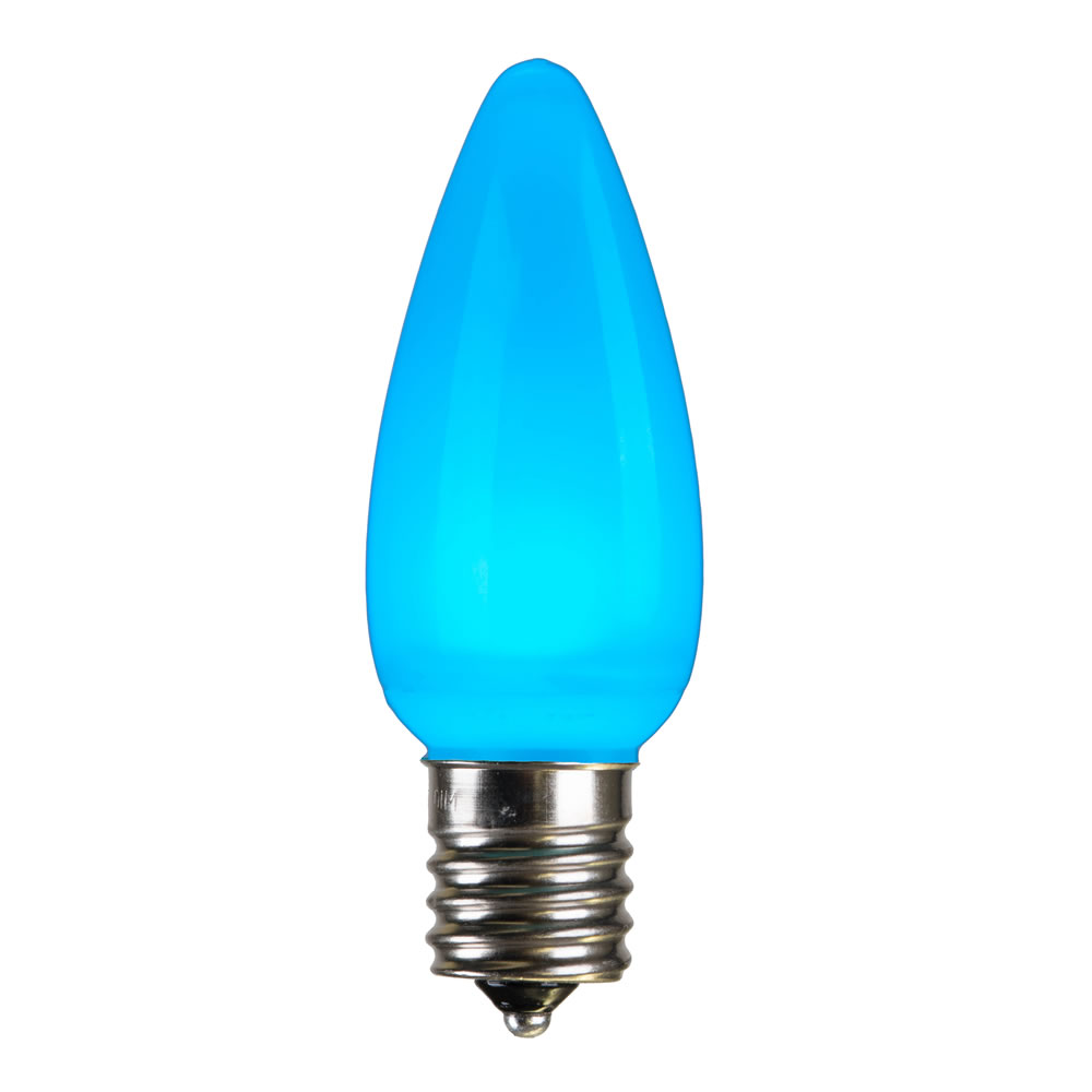 0.96 watt 130V C9 Ceramic LED Teal Bulb with Nickel Base - 25 per Bag
