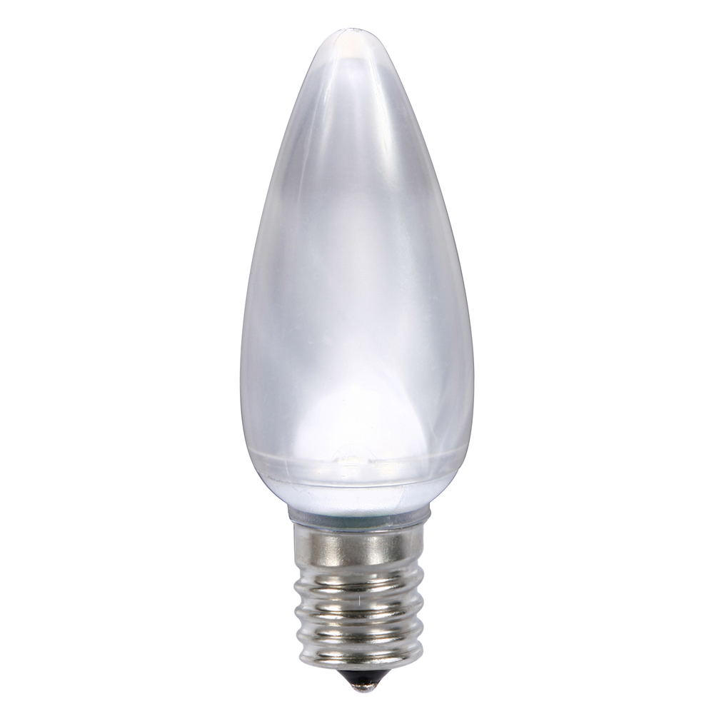 0.96 watt 130V C9 Ceramic LED Pure White Bulb with Nickel Base - 25 per Bag