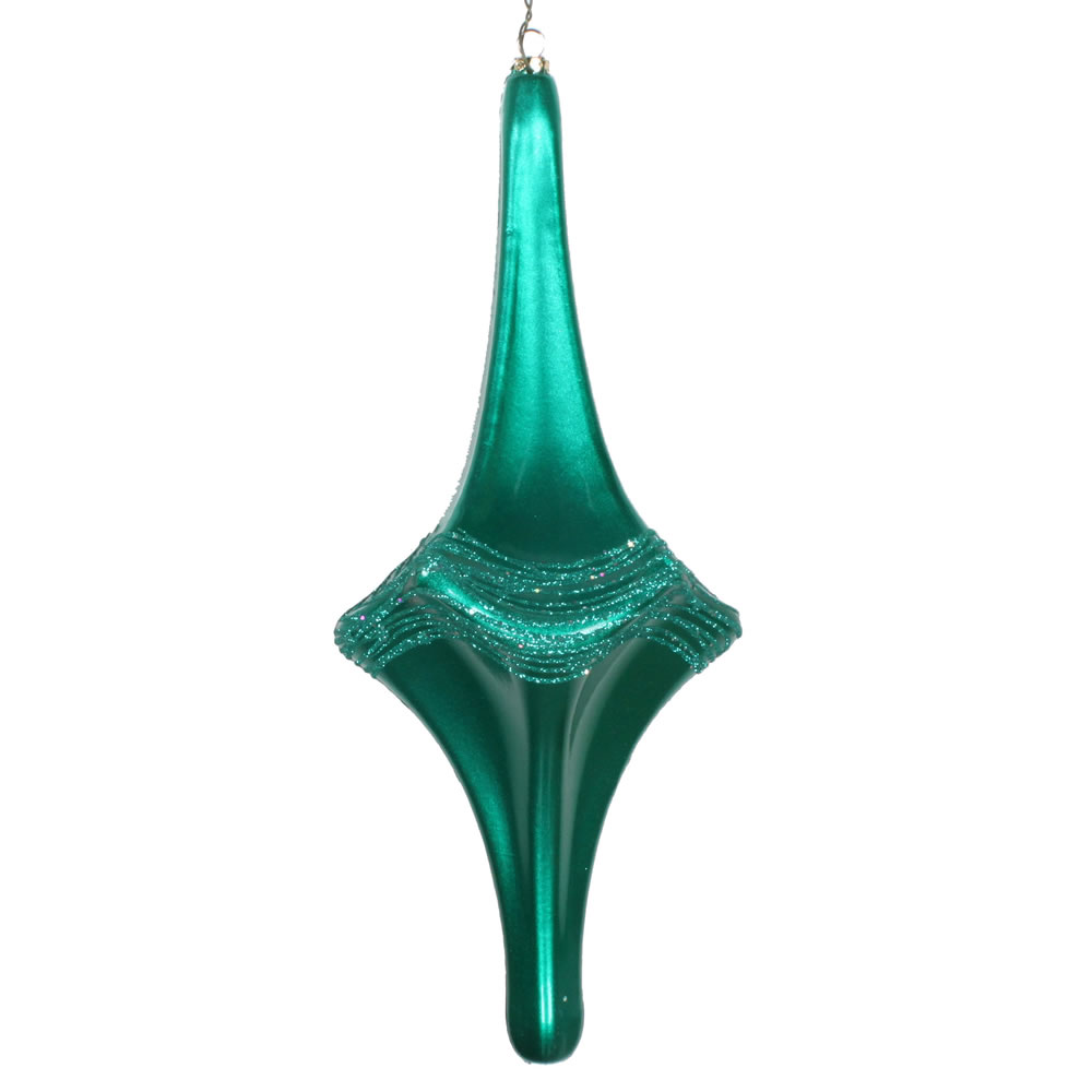 12 in. Teal Candy Glitter Drop Ornament