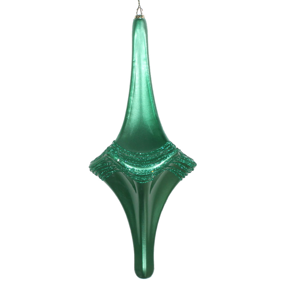 12 in. Seafoam Green Candy Glitter Drop Ornament