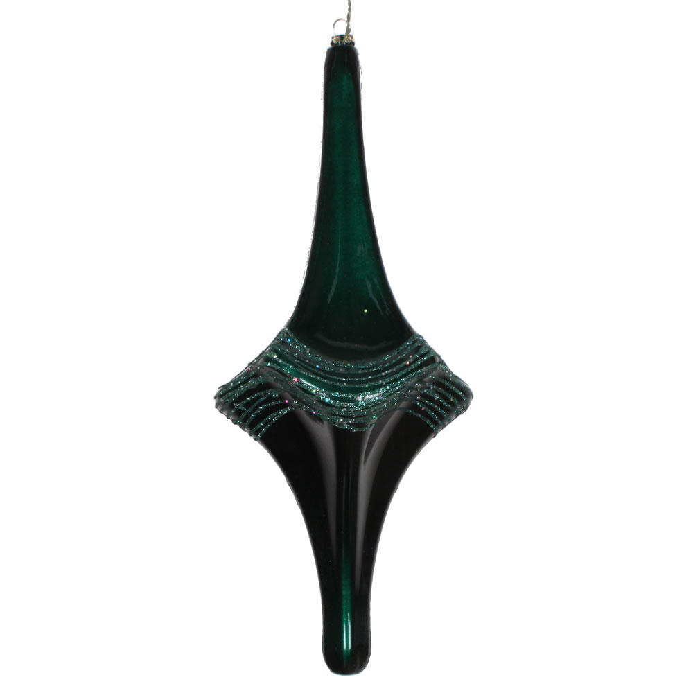 12 in. Sea Blue Candy Glitter Drop Ornament