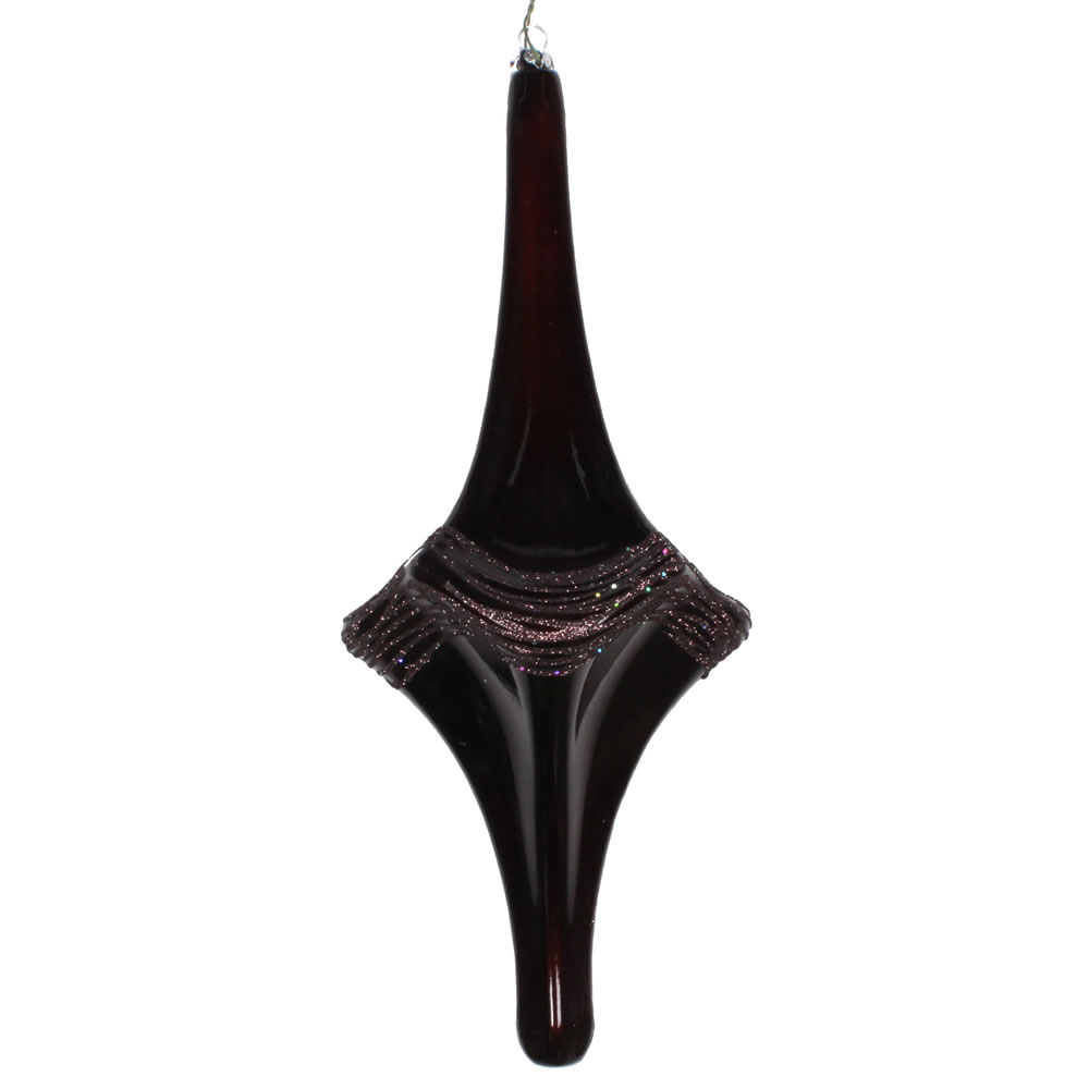 12 in. Chocolate Candy Glitter Drop Ornament