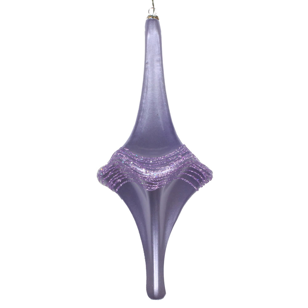 12 in. Lavender Candy Glitter Drop Ornament