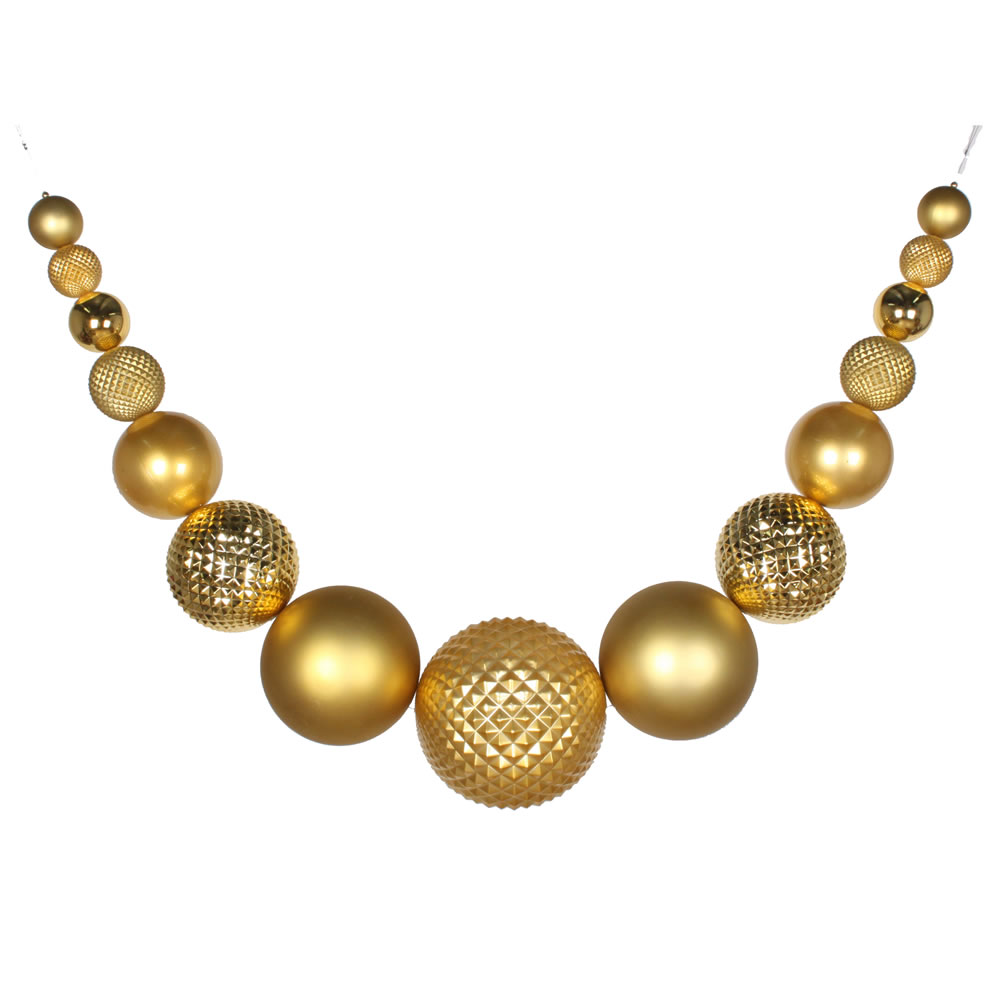 76 in. Gold Candy & Matte Durian Ornament Swag