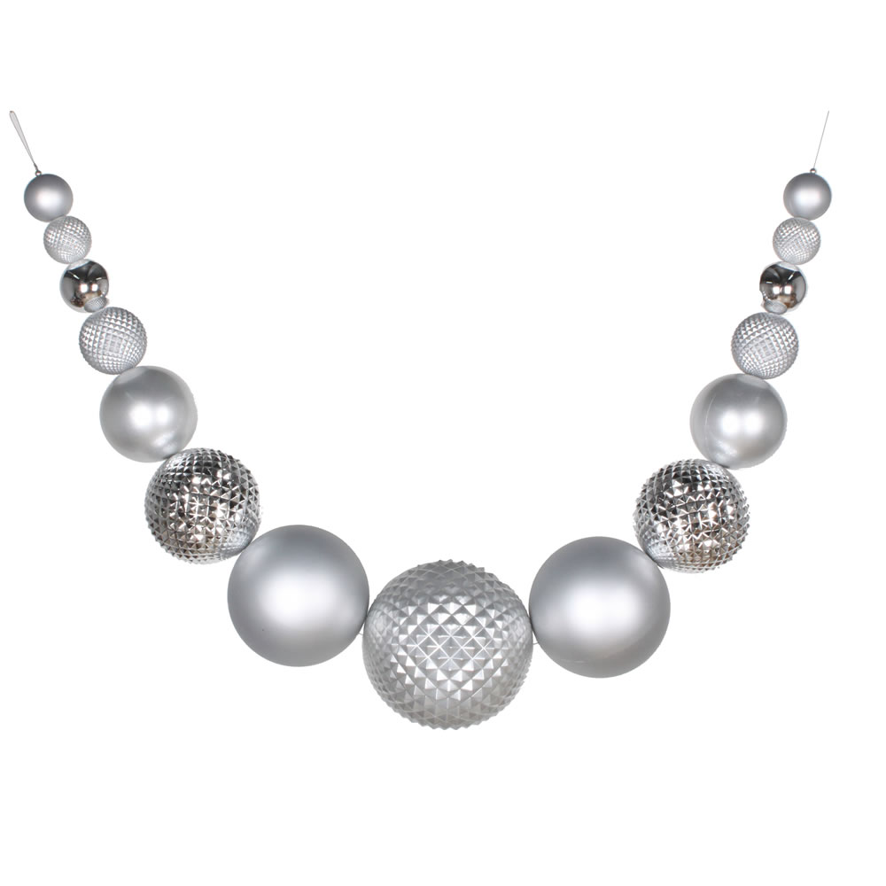 MT199407 76 in. Silver Candy Durian Ornament Swag