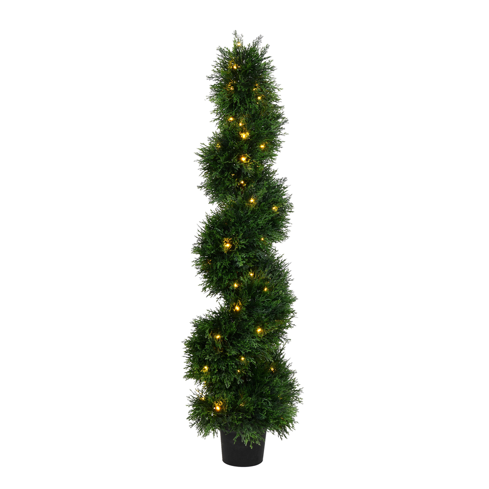 4 ft. Cedar Spiral UV 70 Warm White LED Light