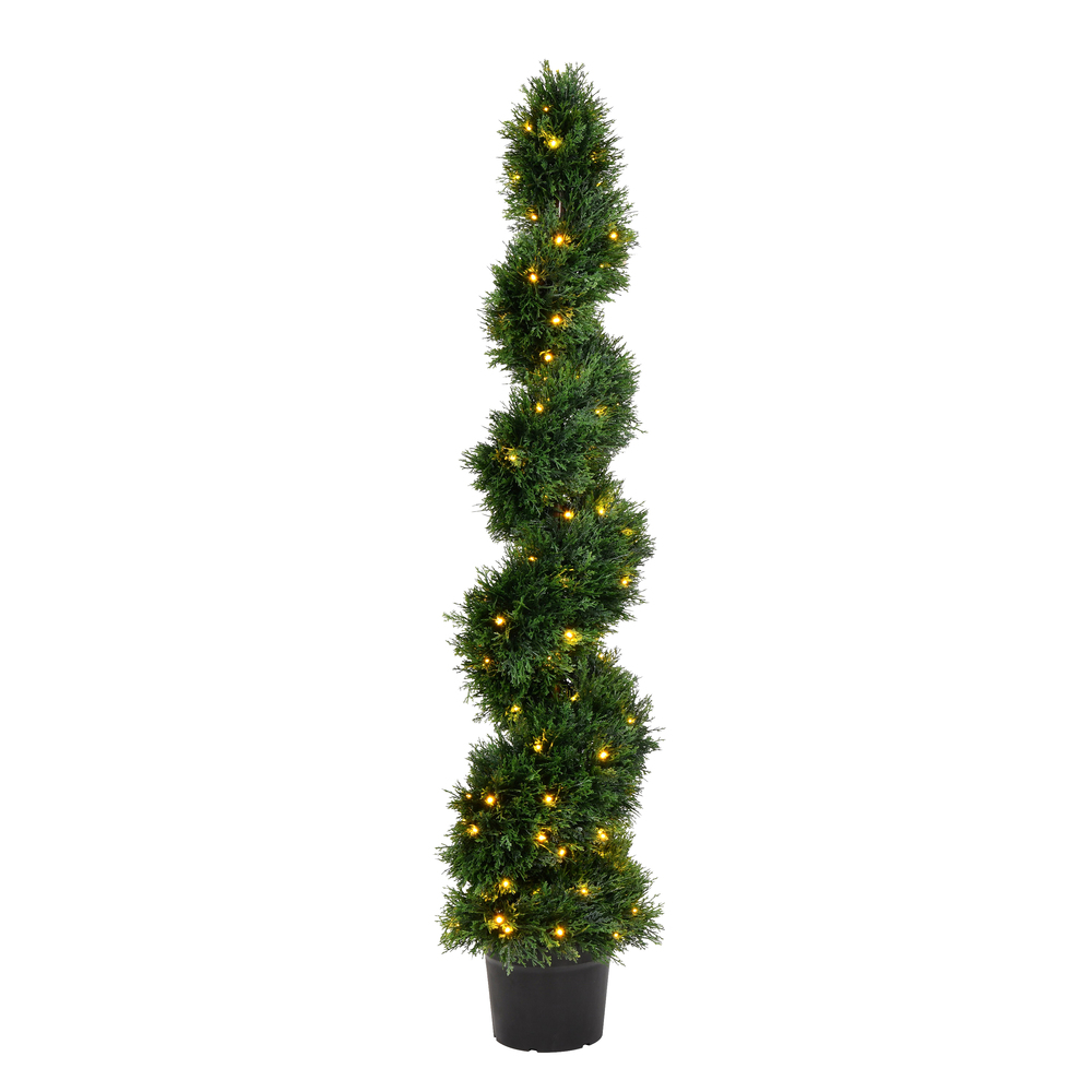 5 ft. Cedar Spiral UV 130 Warm White LED Light