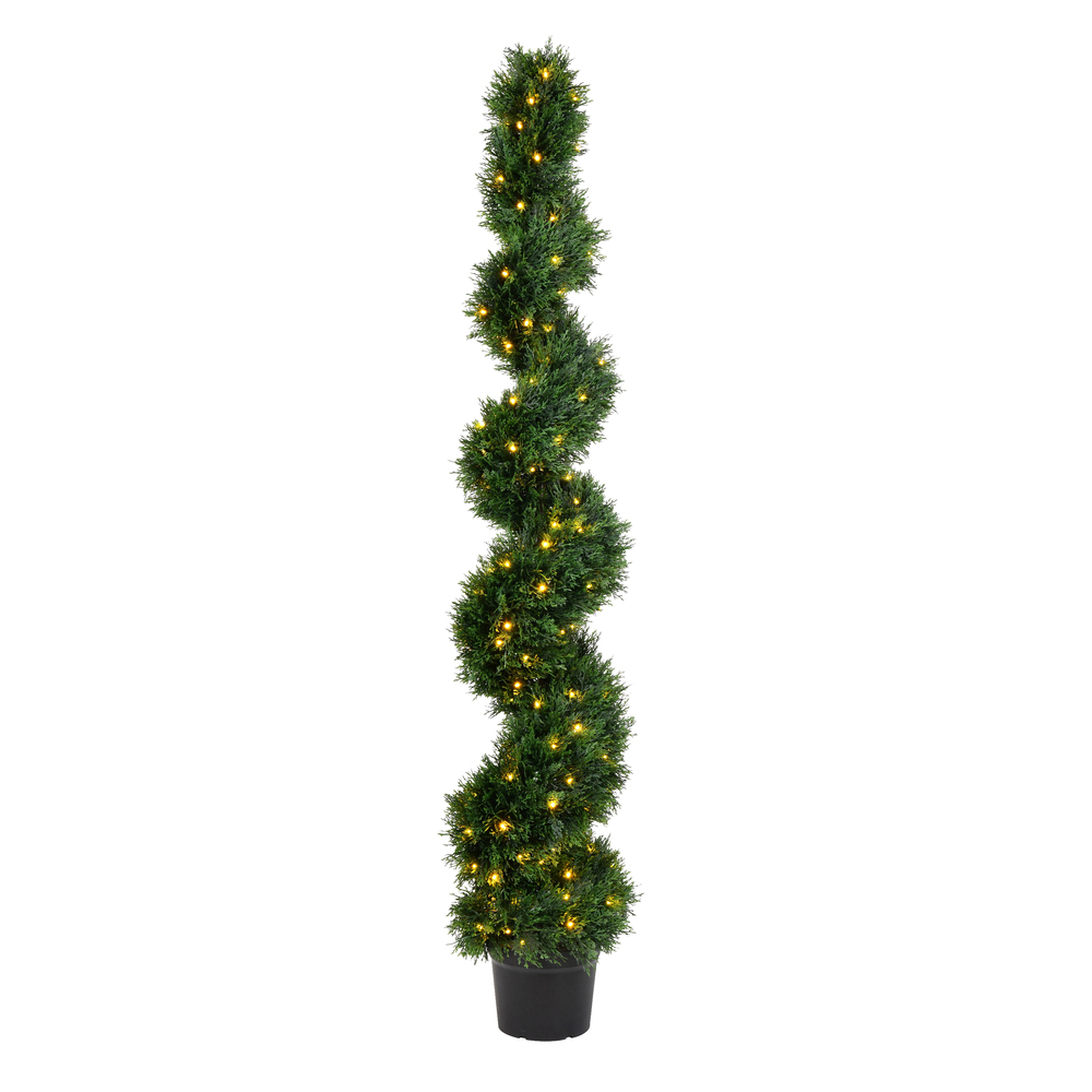 6 ft. Cedar Spiral UV 160 Warm White LED Light