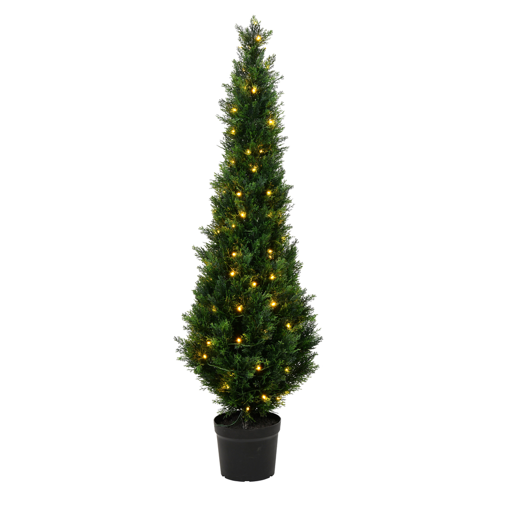 5 ft. Cedar Tree UV 100 Warm White LED Light