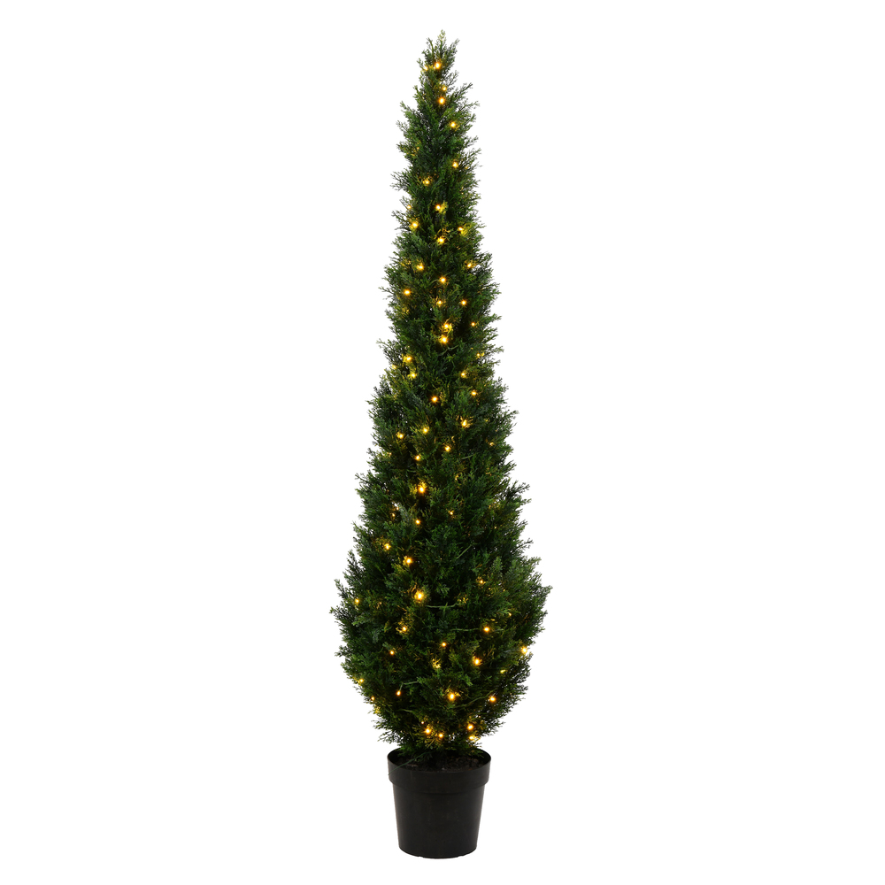 7 ft. Cedar Tree UV 170 Warm White LED Light