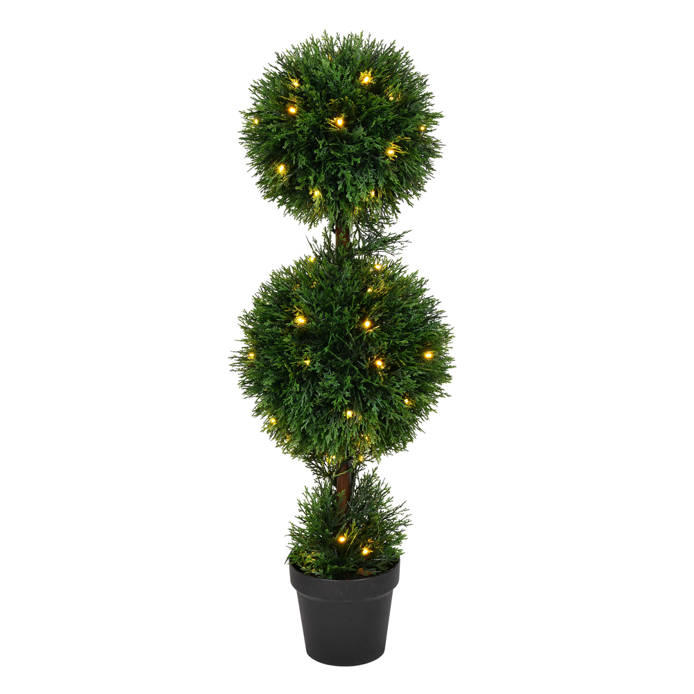 3 ft. Cedar Double Ball UV 70 Warm White LED Light