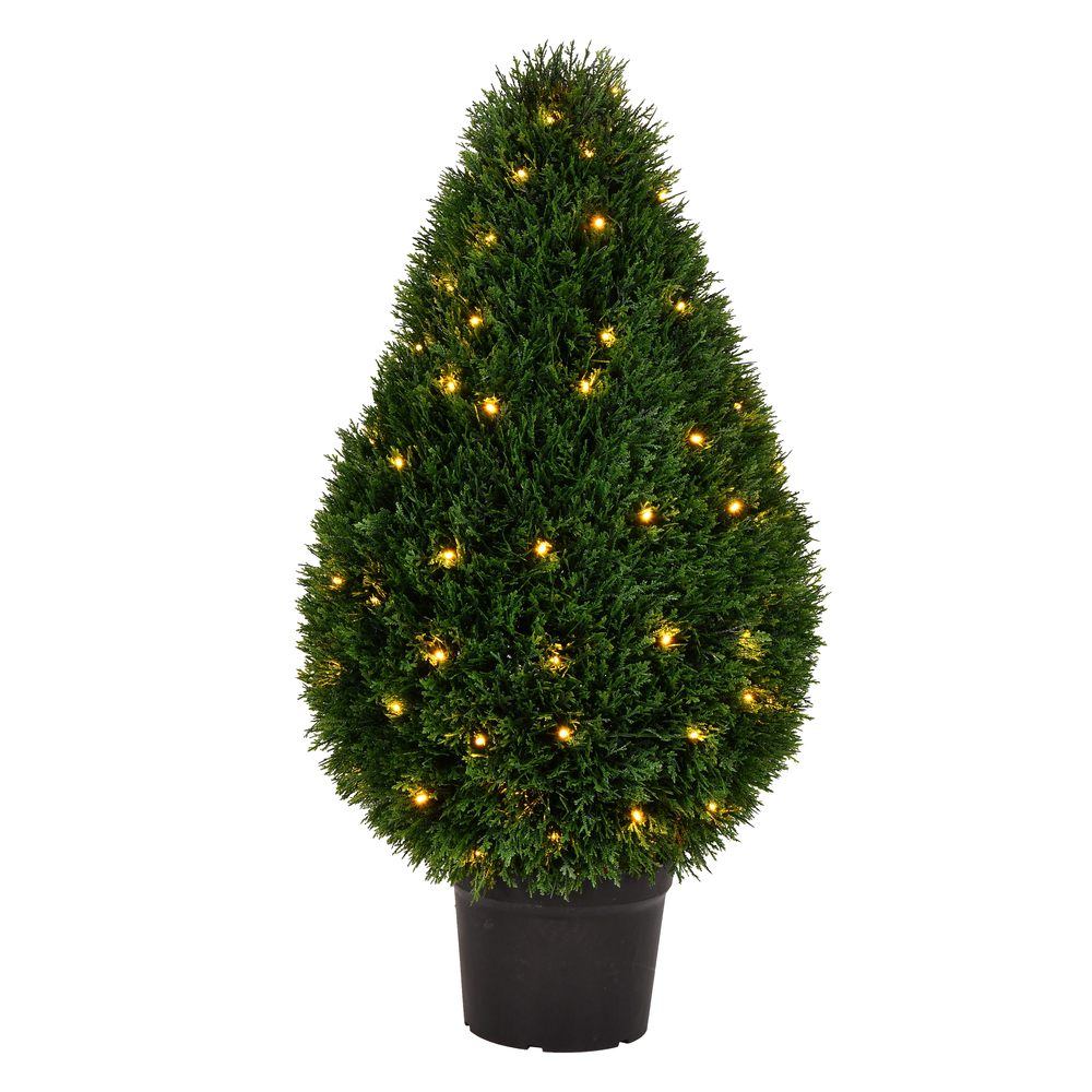 36 in. Cedar Teardrop Shaped UV 100 Warm White LED Light
