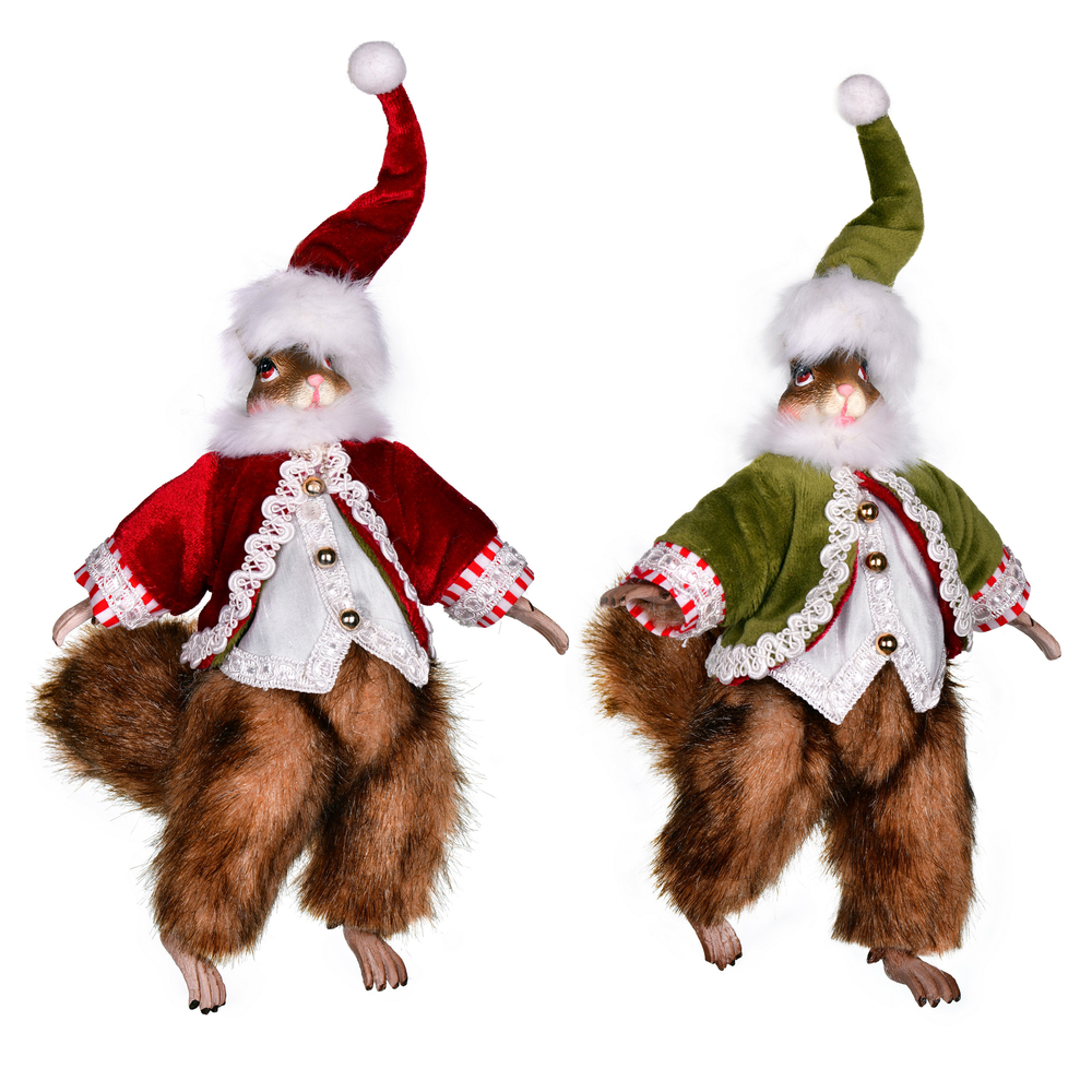 KV200721 7.5 in. Candy Land Squirrel Ornament Assortment - Box of 2
