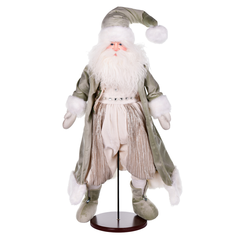 28 in. Jewel-Tide Greet Santa Doll with Stand