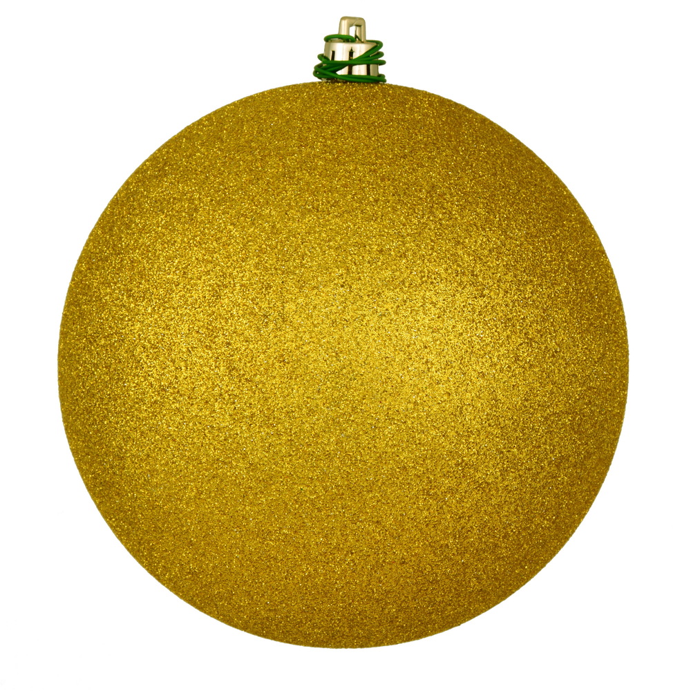 3 in. Medallion Glitter Ball Drilled - Bag of 12