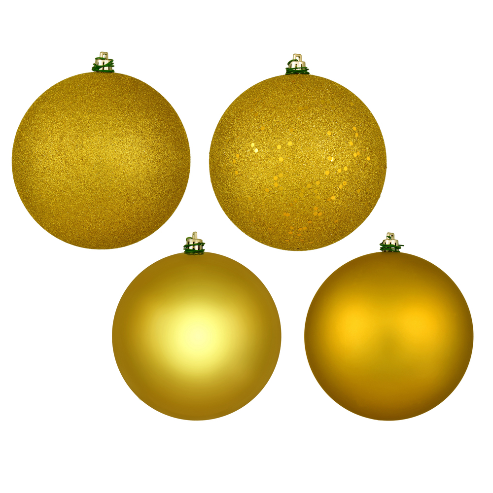 Vickerman 661253-6" Medallion 4 Finish Ball Christmas Christmas Tree Ornament (4 Pack) (N591546BX)