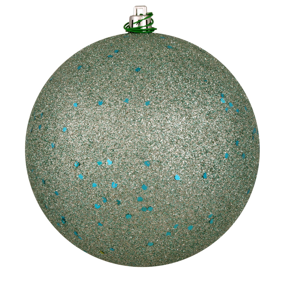 10 in. Gray Mint Sequin Ball Drilled