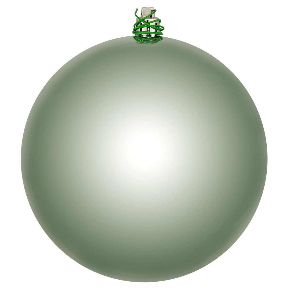 12 in. Gray Mint Shiny Ball UV Drilled