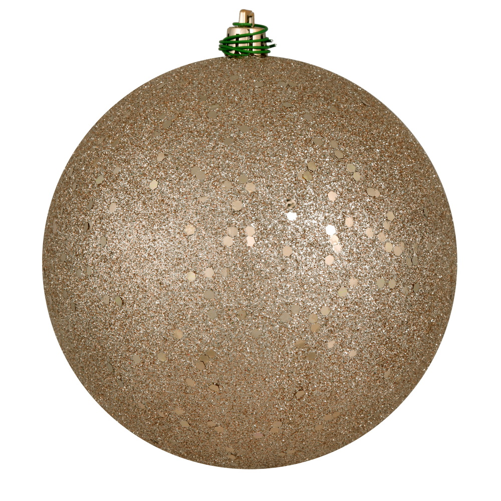 Vickerman 662410-4" Oat Sequin Ball Christmas Christmas Tree Ornament (6 Pack) (N591043DQ)