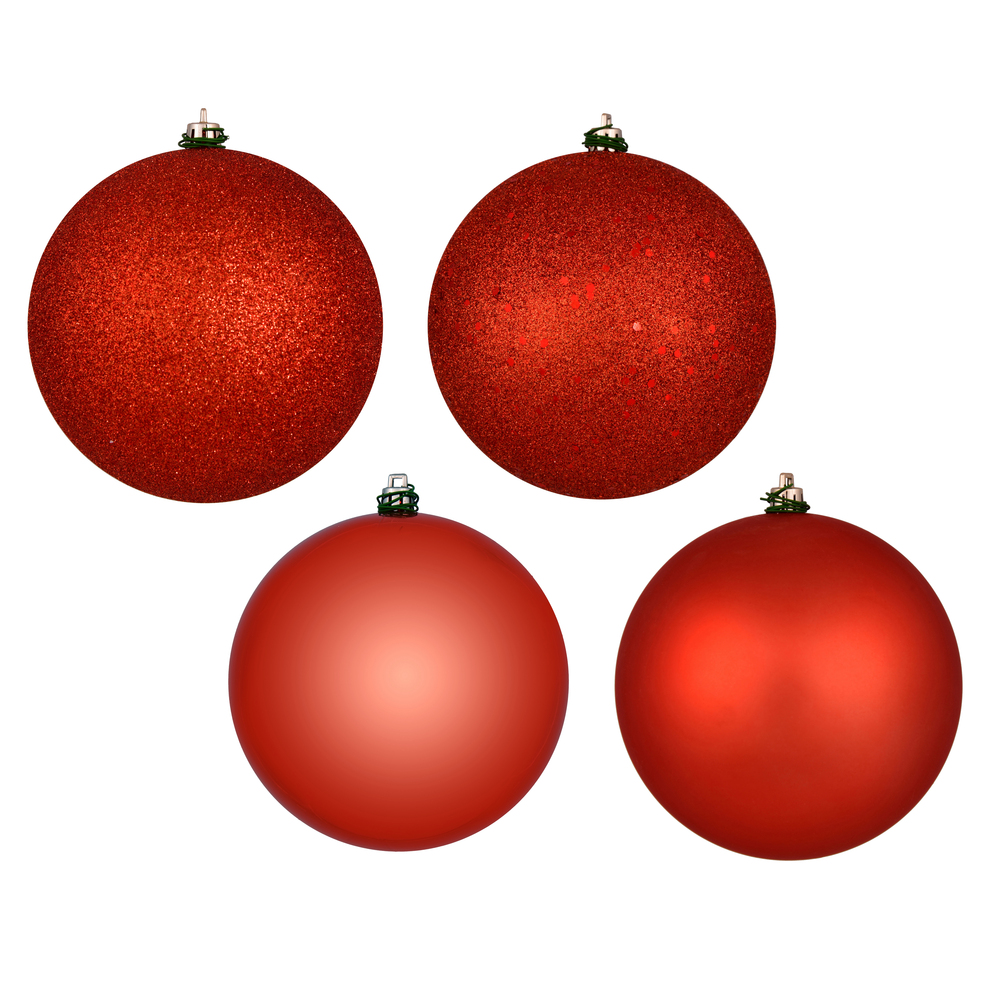 4 in. Bittersweet 4 Finish Ornament Assortment - Box of 12