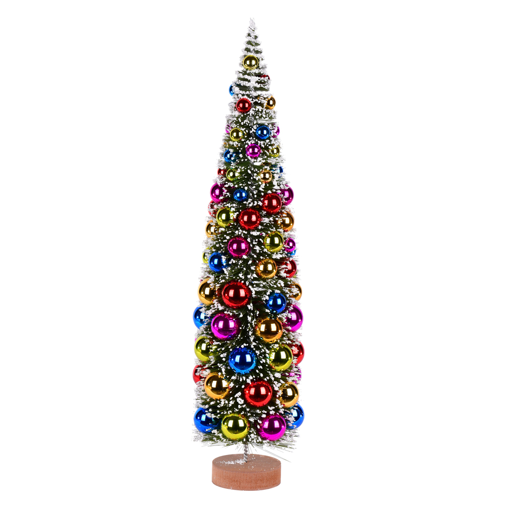 Vickerman 24" Frosted Green Tree with Colorful rnaments