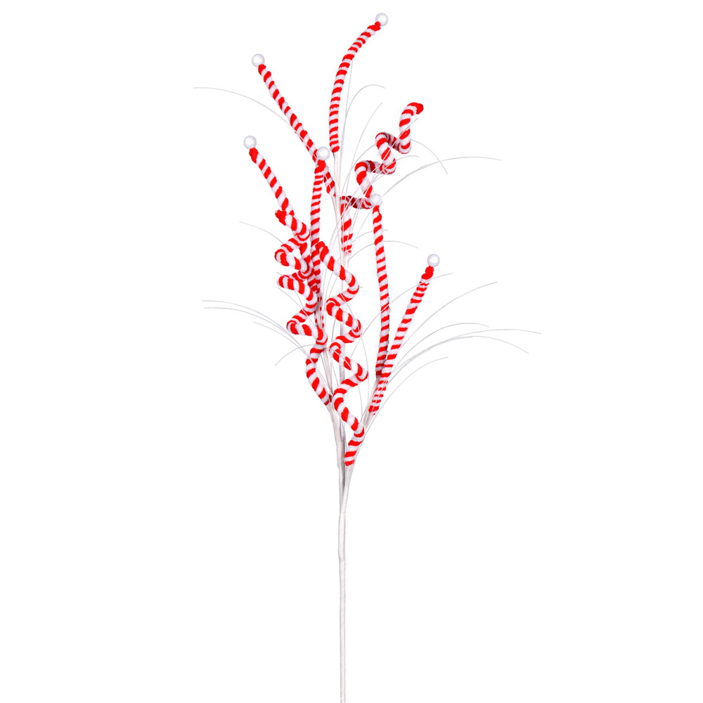 20 in. Red & White Candy Cane Spray - Box of 6